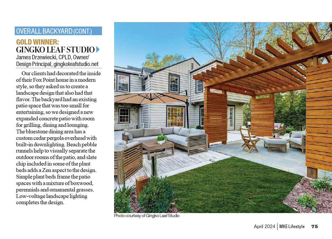 MKE Lifestyle - 2024 "Gold Winner Overall Backyard"