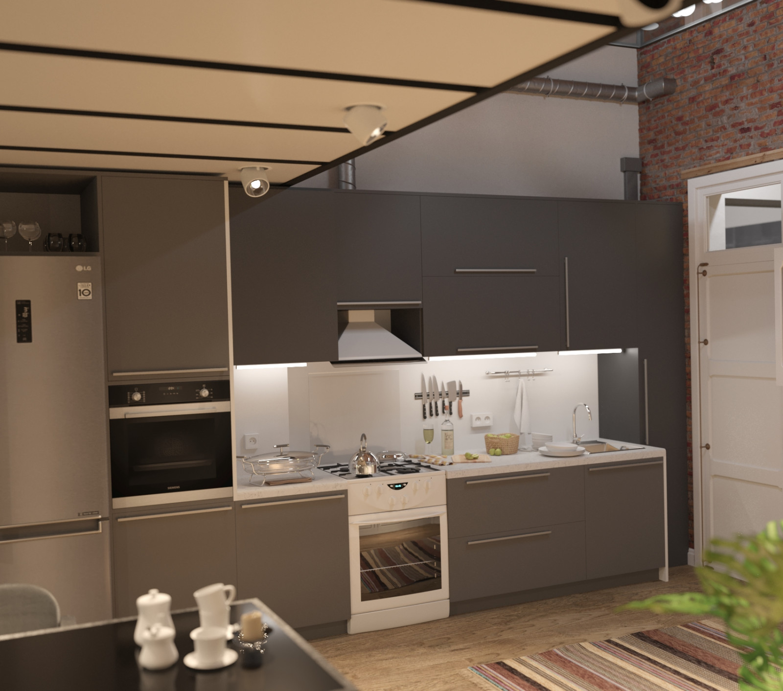 Вид на кухню