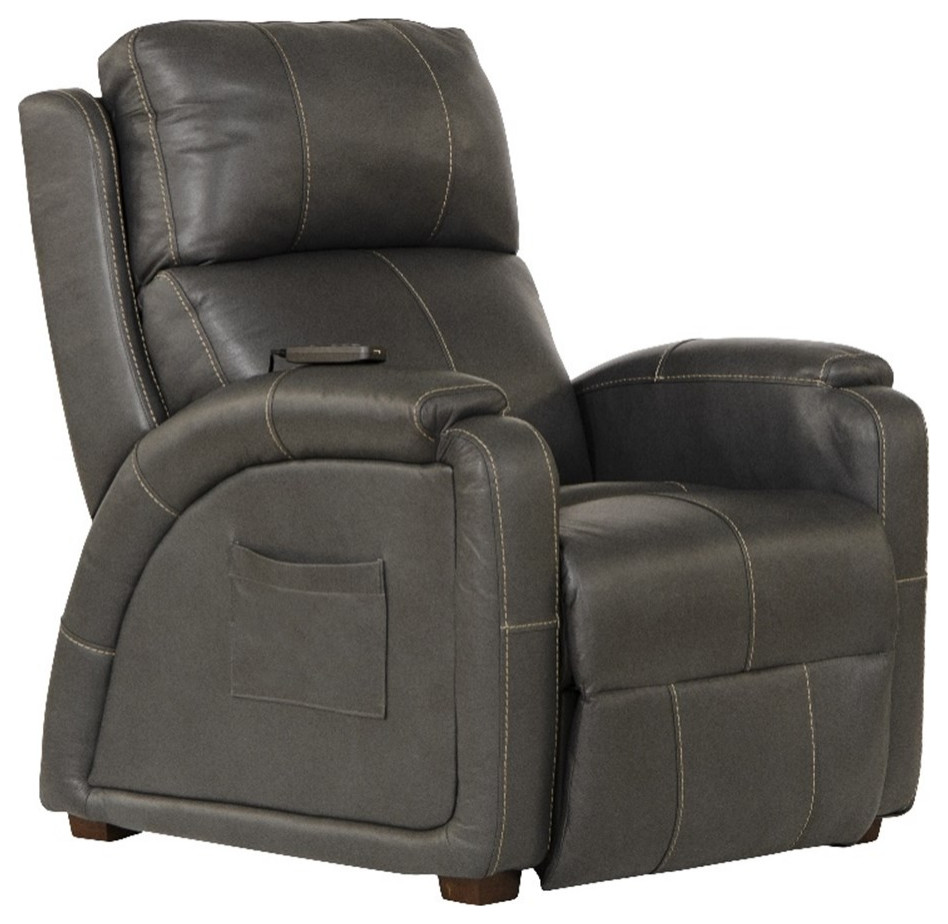 Catnapper Power Zero Gravity Recliner in Gray Leather