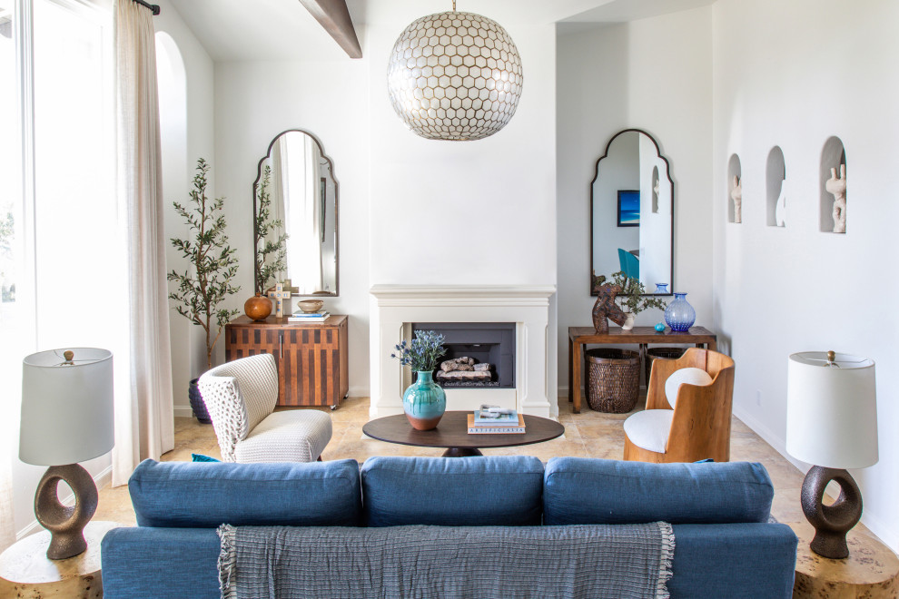 Inspiration for a mediterranean living room remodel in Orange County