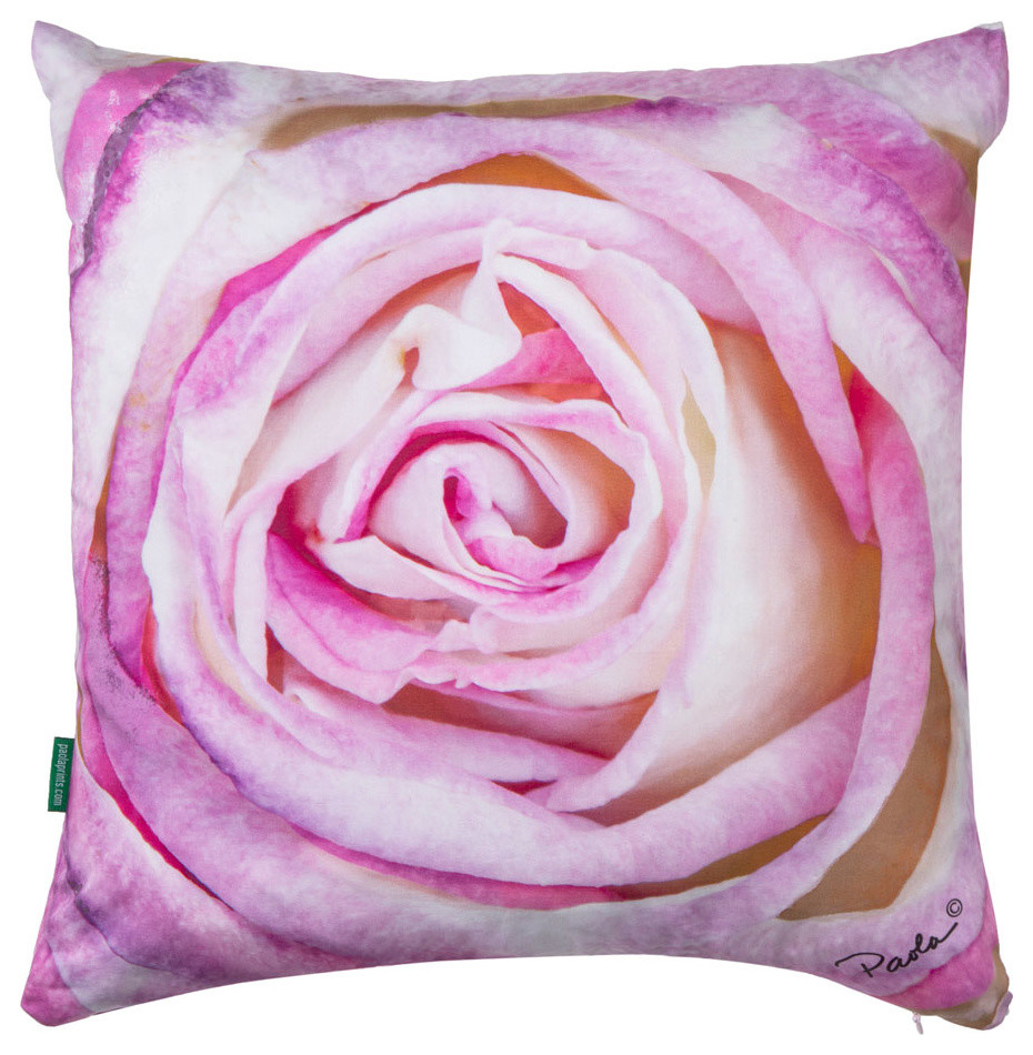 Paola Pink Rose Art Pillow