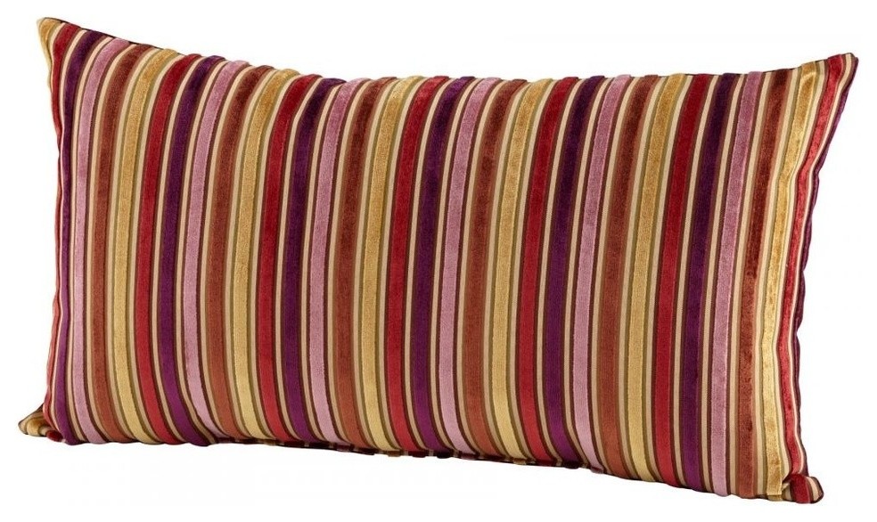 Cyan Design Vibrant Strip Pillow, Purple