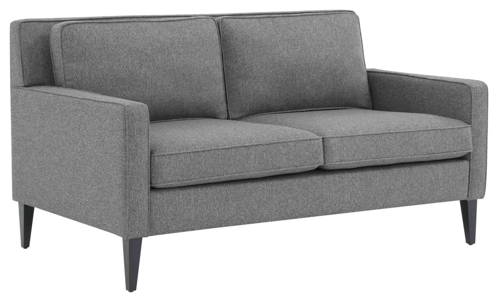 Luna Gray Loveseat Midcentury Loveseats by First of a Kind USA