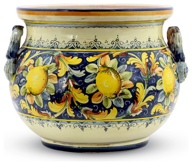 large majolica planters