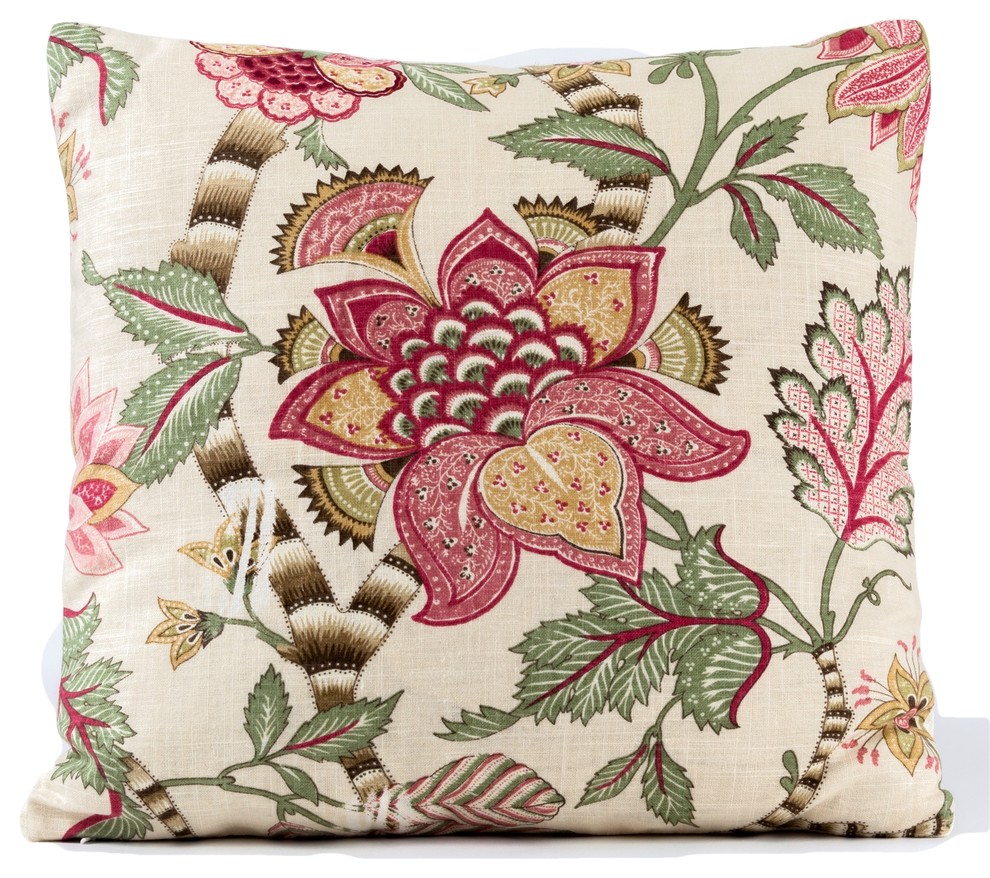 Lexi Polycotton 18 x 18 printed Floral Cushion Cover in Colors 