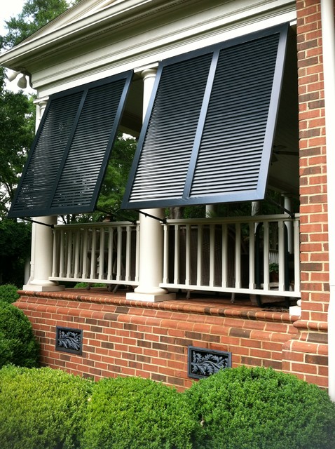 Elite Bahama Exterior Shutters - Traditional - Verandah - Charlotte ...