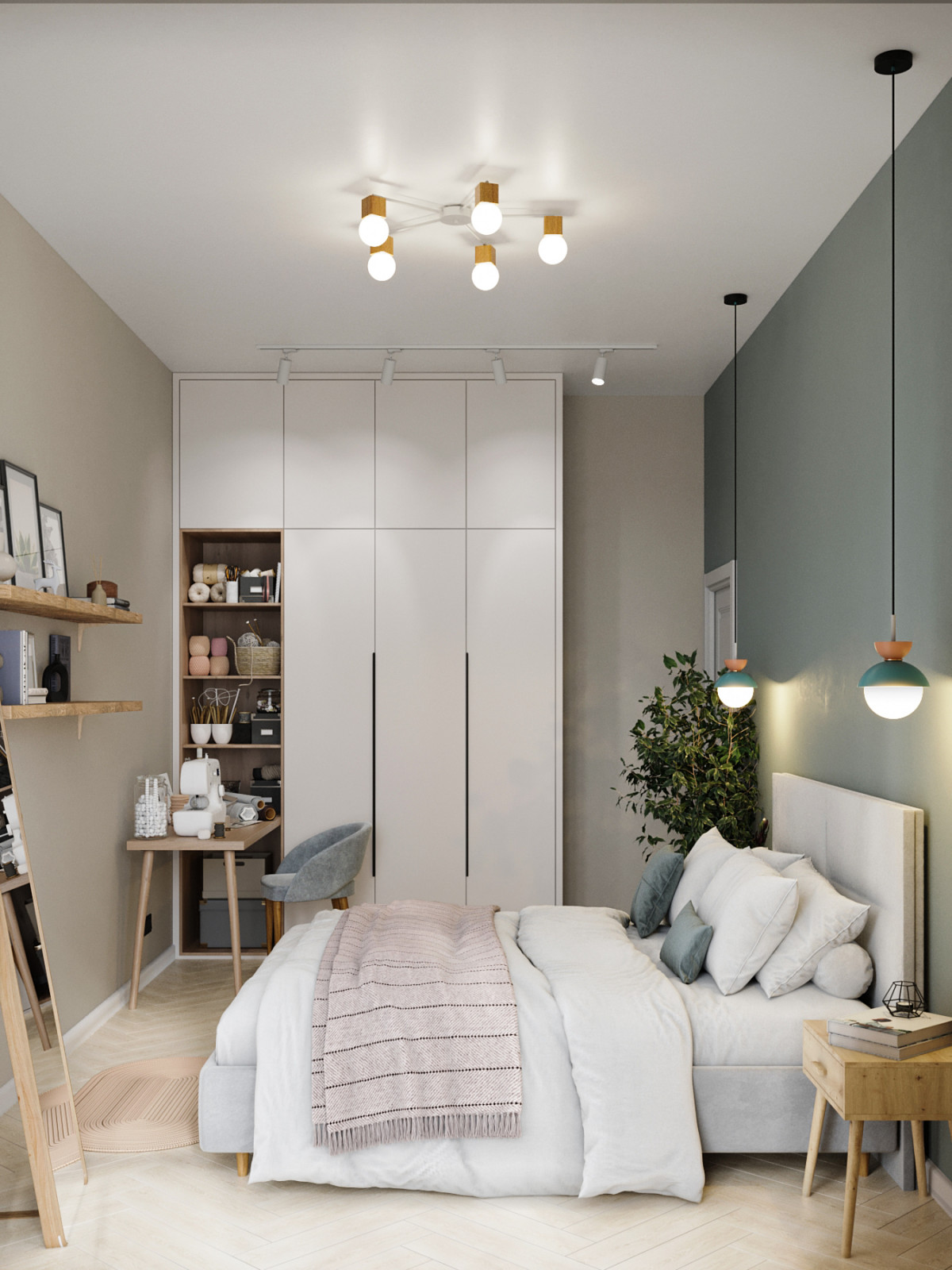 Дизайн-проект квартиры, площадью 59,25 м2, мкр Северный, жк Риф