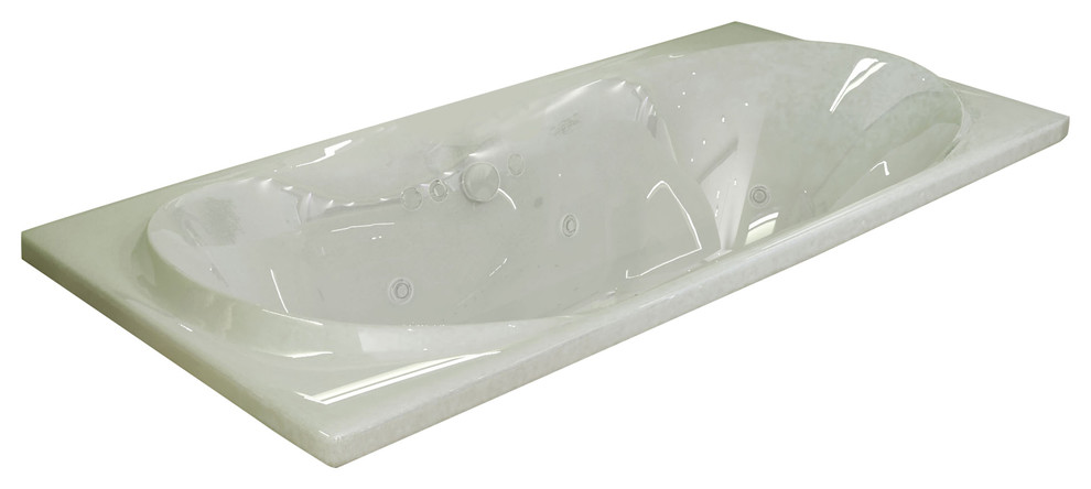Whirlpools Whisper 42 x 72 Rectangular Whirlpool Jetted Bathtub, Left