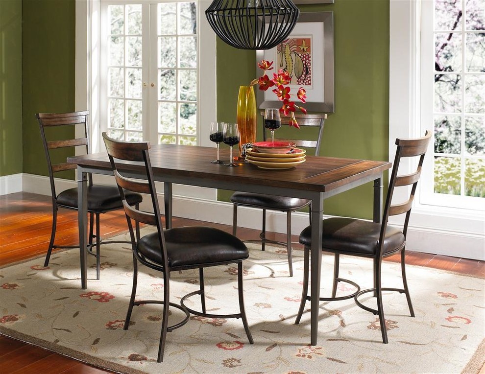 5-Piece Rectangle Wood Dining Set with Ladder