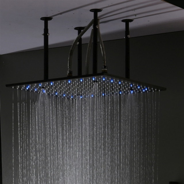 Fontana 24" LED Digital Rainfall Shower System & Handheld Shower, Matte ...