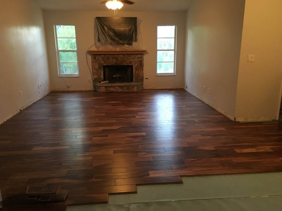 Remove stone facade from fireplace