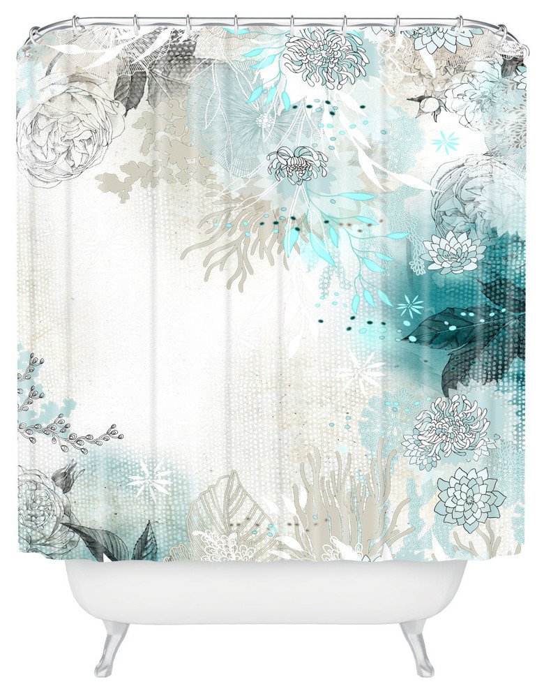 Iveta Abolina Seafoam Shower Curtain, Standard 69"x72" Contemporary