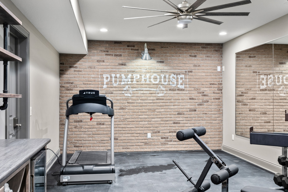 This is an example of a traditional home gym in Other.