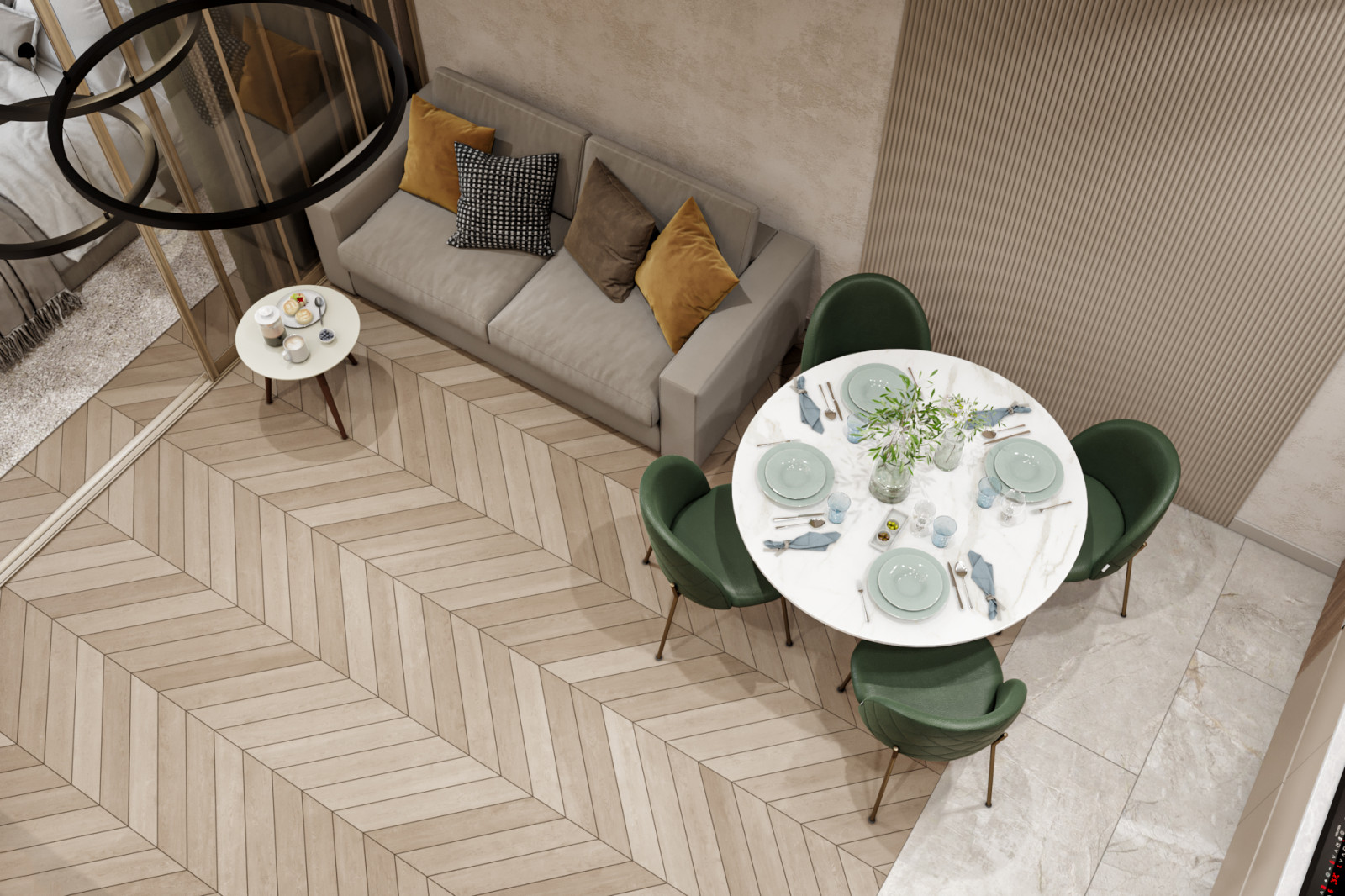 Квартира 72 кв.м. в современном стиле в Квартал 38А.