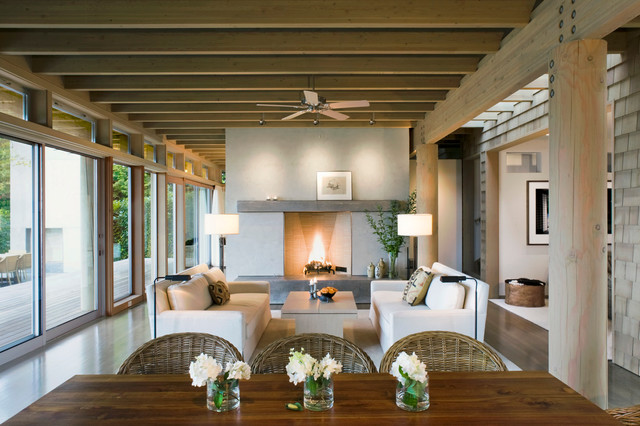 Indianola Beach House trendy-dagligstue