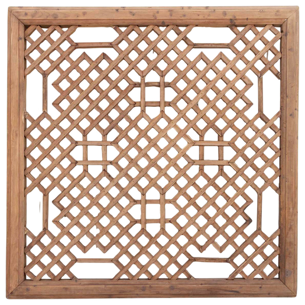 Large Bodain Wood Lattice Panel Asian Windows by Decor Houzz