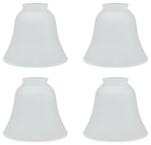 23026 4 Replacement Bell Shaped Frosted Glass Shade 4 Pack