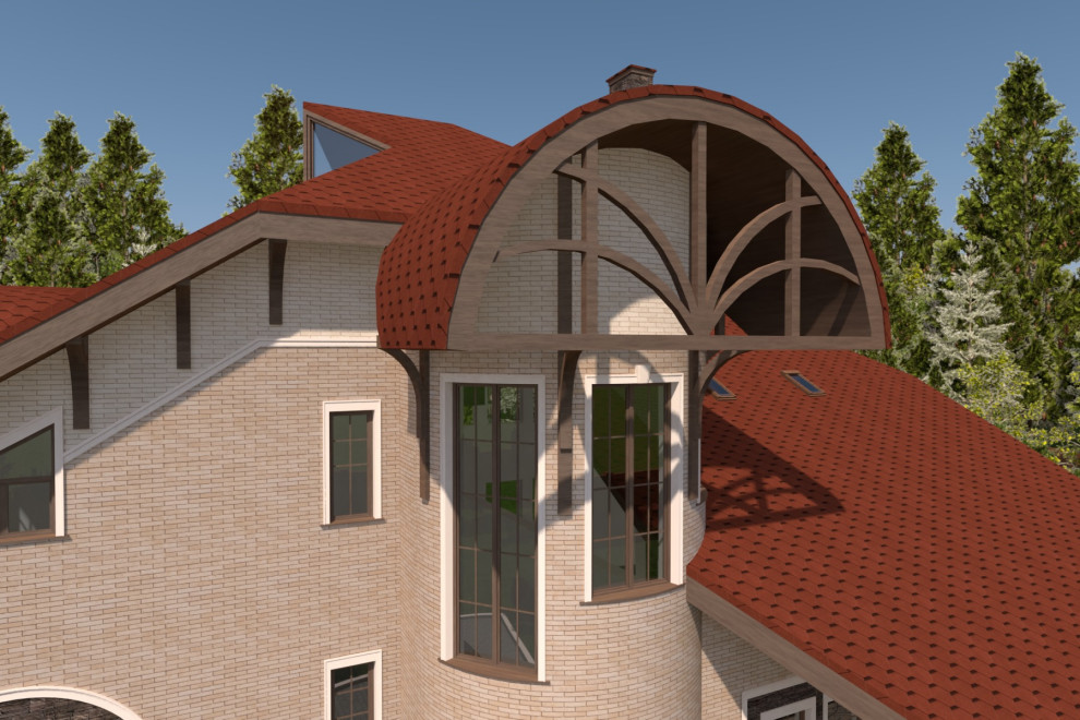 Дизайн фасада дома, Ленинградская область