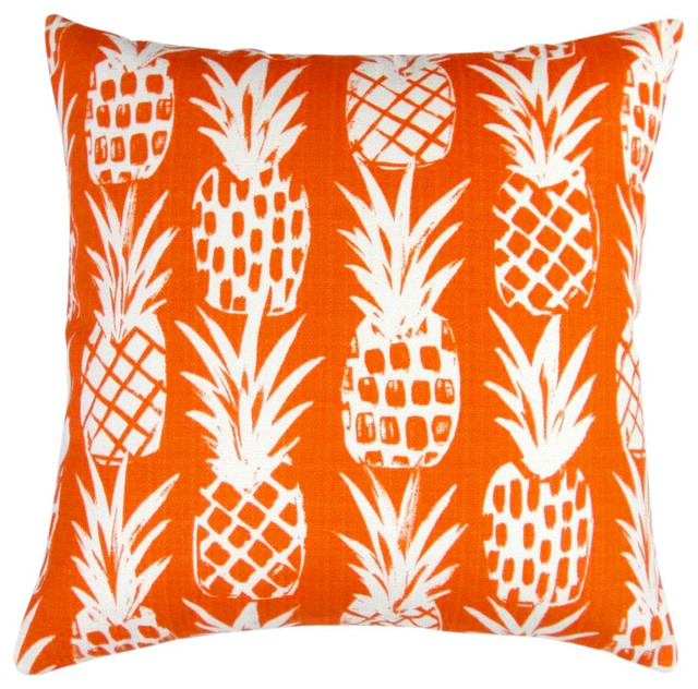 Tropical Outdoor Cushions And Pillows, Outdoor Pillows Orange
