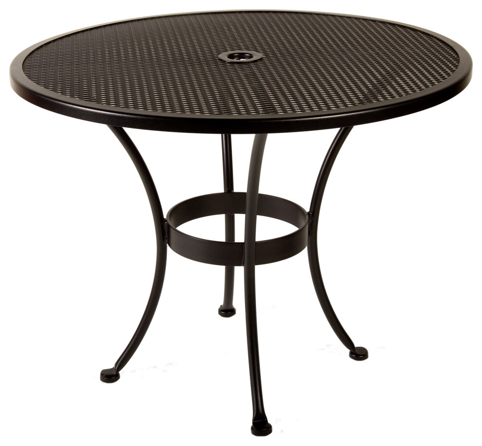 Bistro 36"Rd. Mesh Dining Table With 2" Umbrella Hole