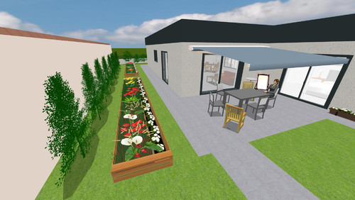 Aménagement d'un petit jardin Potager clôture désign