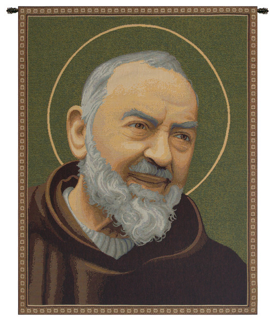 San Pio Father Iii Italian Wall Hanging Tapestry