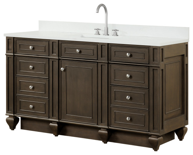 Winston 60" Single Vanity Traditional Bathroom Vanities And Sink