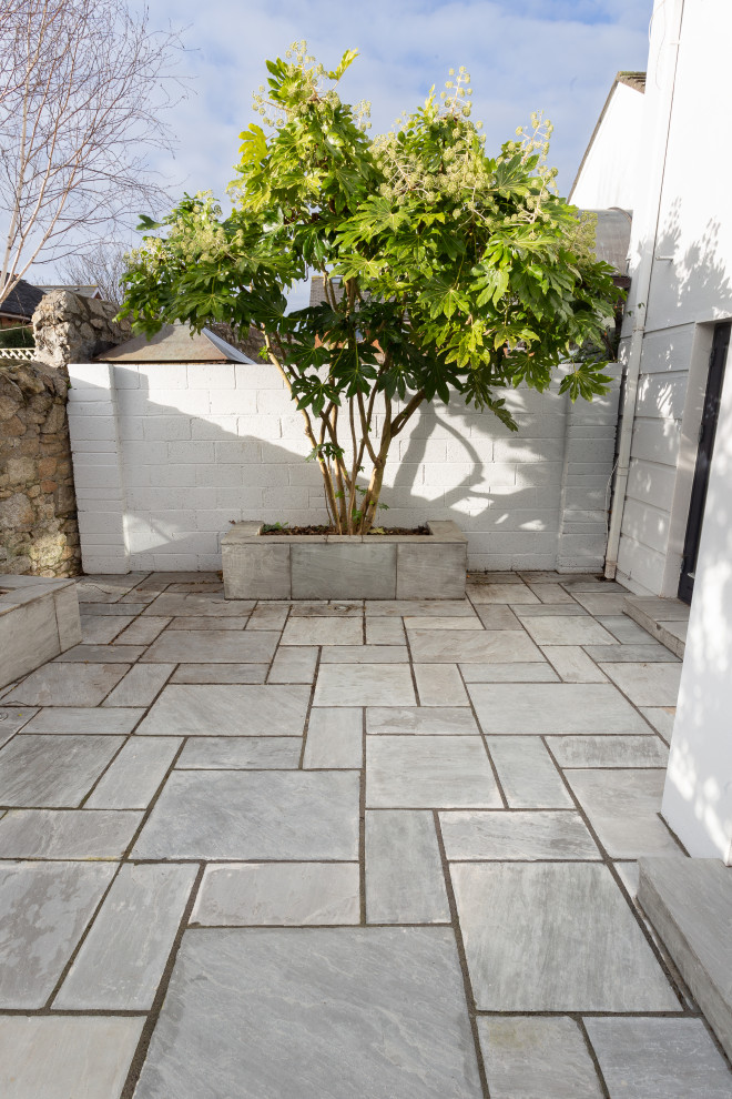 Design ideas for a modern patio in Dublin.