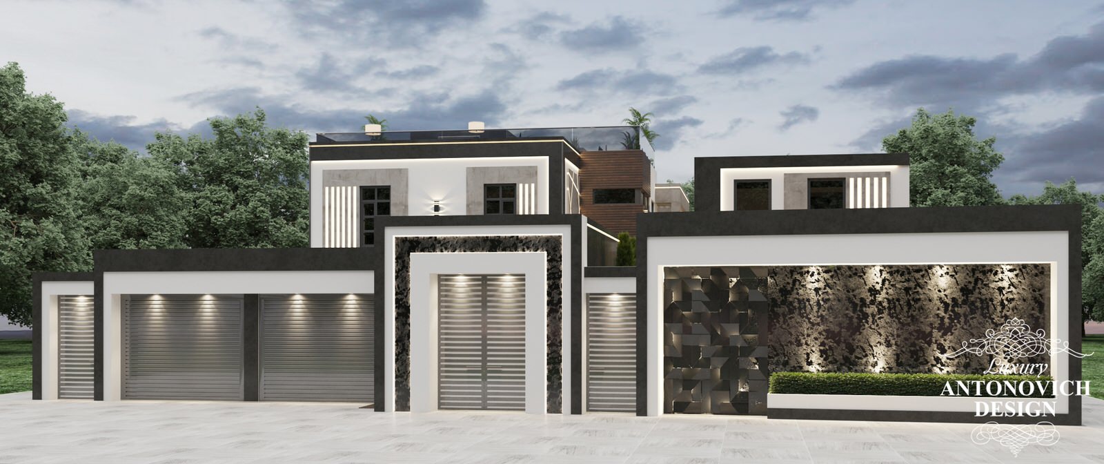 Дизайн-проект экстерьера современного дома