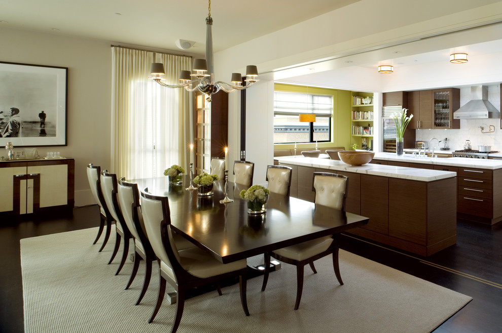 This is an example of a traditional open plan dining in San Francisco.