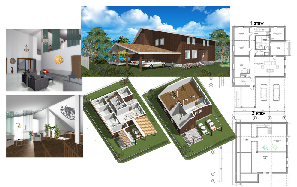 Серия проектов жилых домов от 300 кв.м.