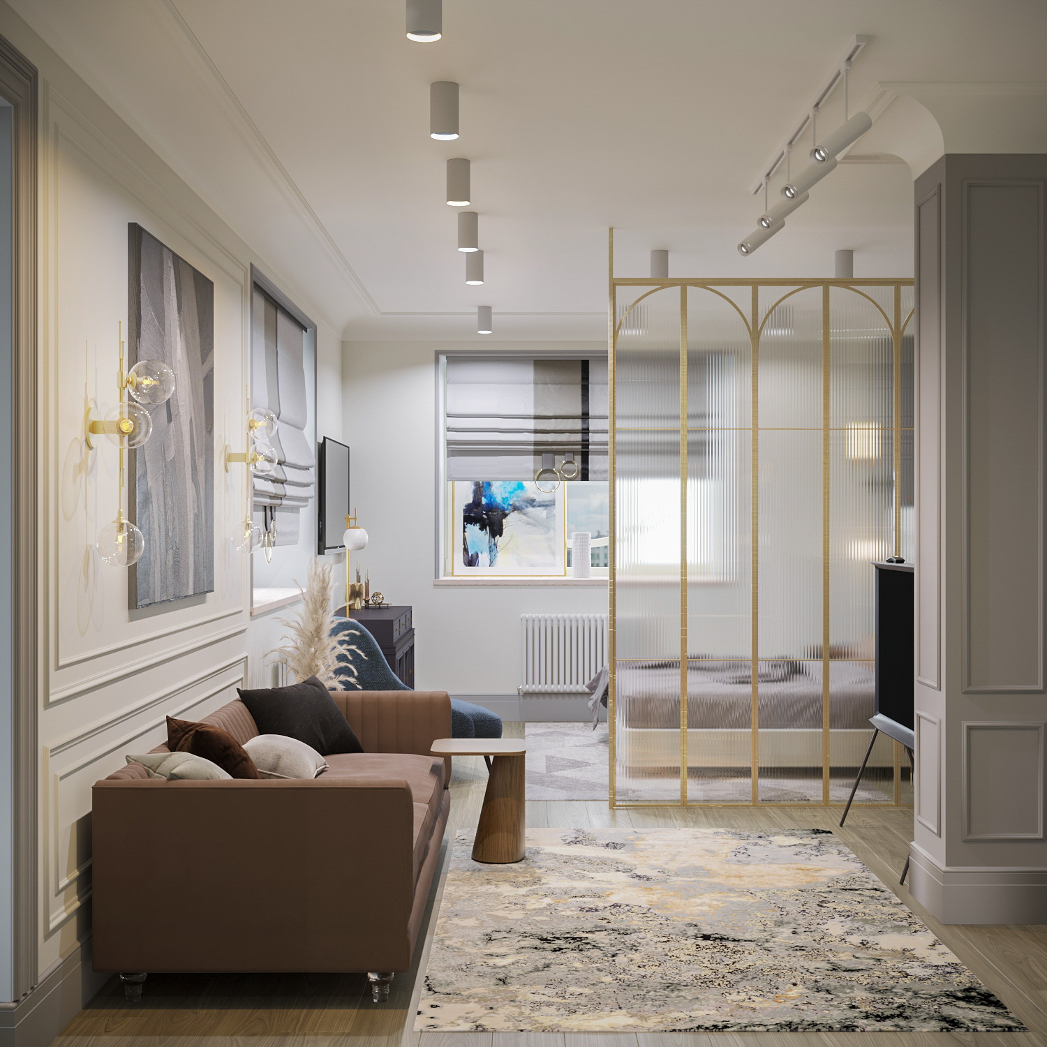 Кухня-гостиная для проекта СТАТУС, ЖК HOME SWEET HOME