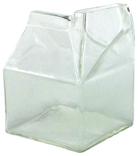 Glass Milk Carton, Clear
