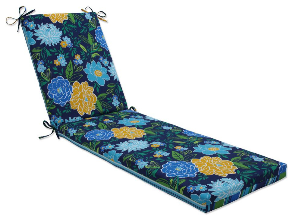 Spring Bling BlueSea Island Stripe Blue Chaise Lounge Cushion 80x23x3 ...