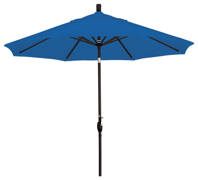 California Umbrella Market Patio Terrace Adobe 9 9 Foot Sunbrella Aluminum Crank Lift Push Tilt Patio Umbrella Black Pole