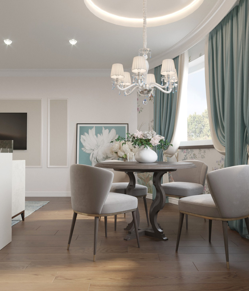 Дизайн однокомнатной квартиры в стиле современная классика