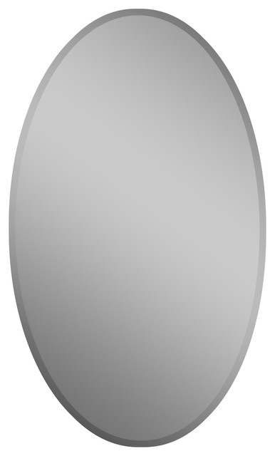 Frameless Oval Beveled Mirror Frameless Oval Beveled Mirror