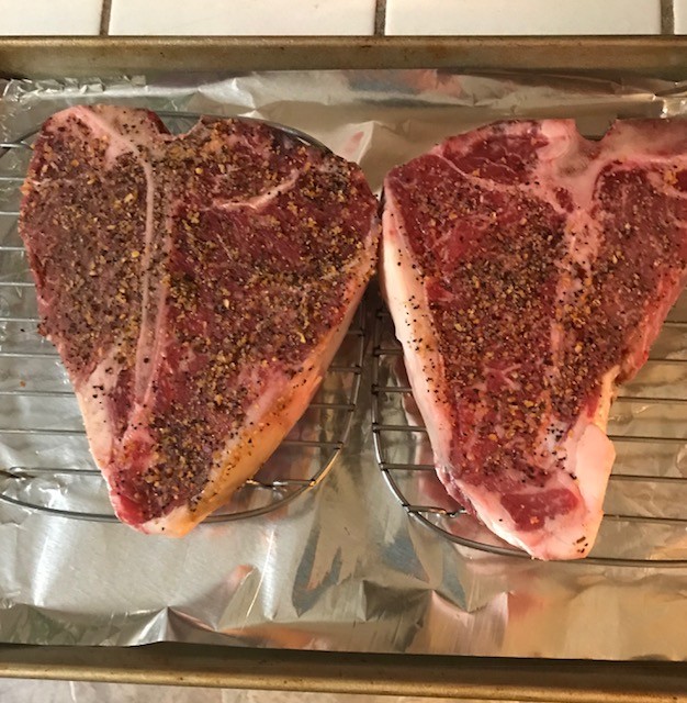 Big, thick, aged Porterhouse steaks... how to cook/grill?