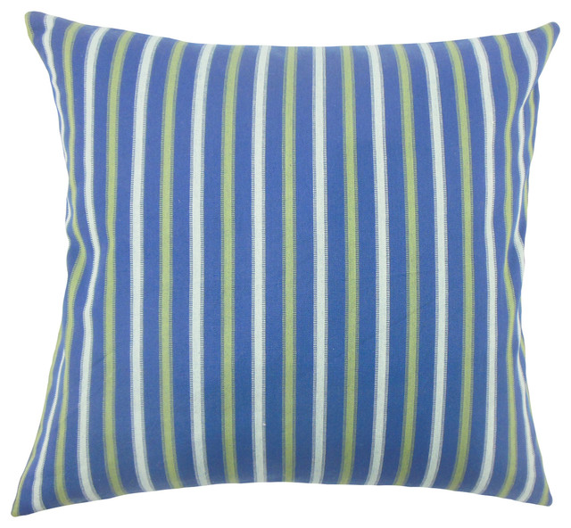 The Pillow Collection Bardia Striped Bedding Sham Blue King//20 x 36