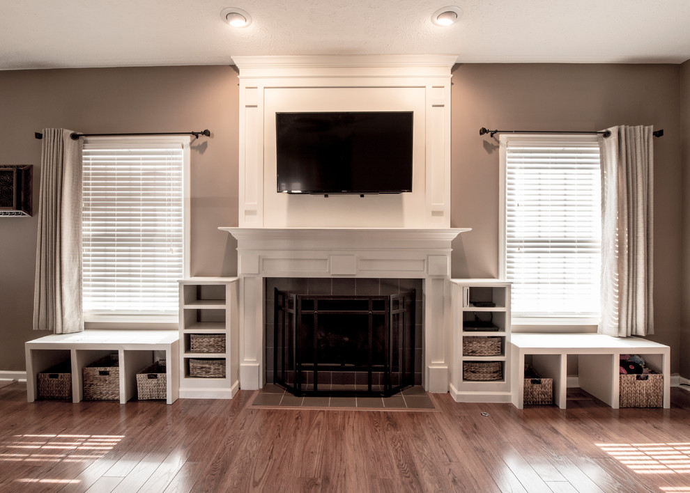 Custom Fireplace Mantels Craftsman Living Room Indianapolis By Marvelous Woodworking