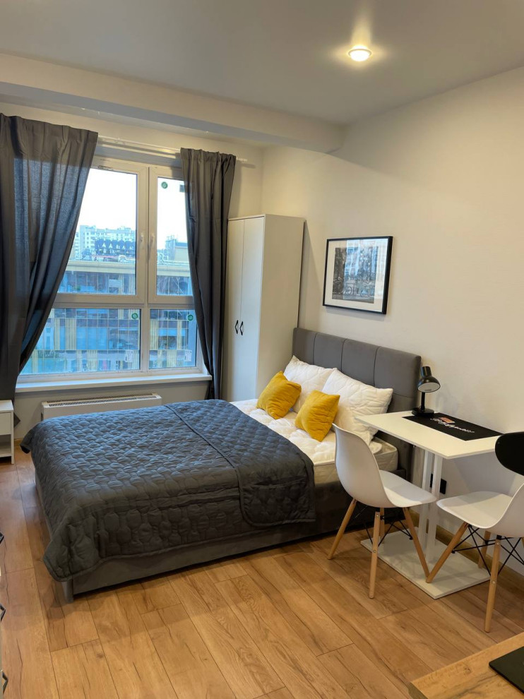 Деление на 3 студии квартиры 55 м2