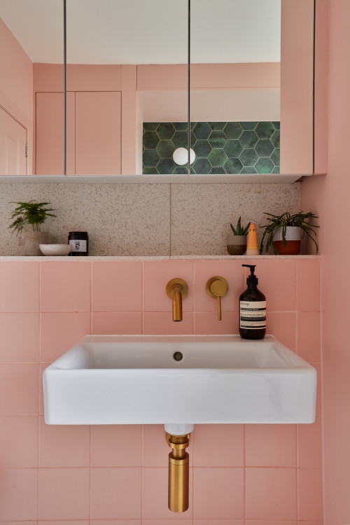 pink ceramic tile