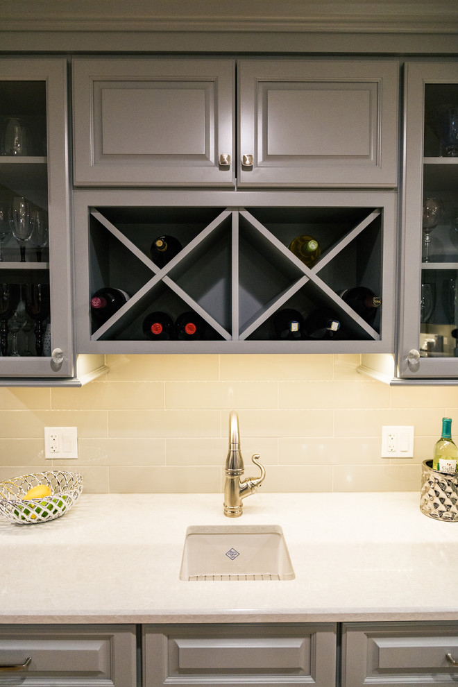 Example of a transitional kitchen design in Providence