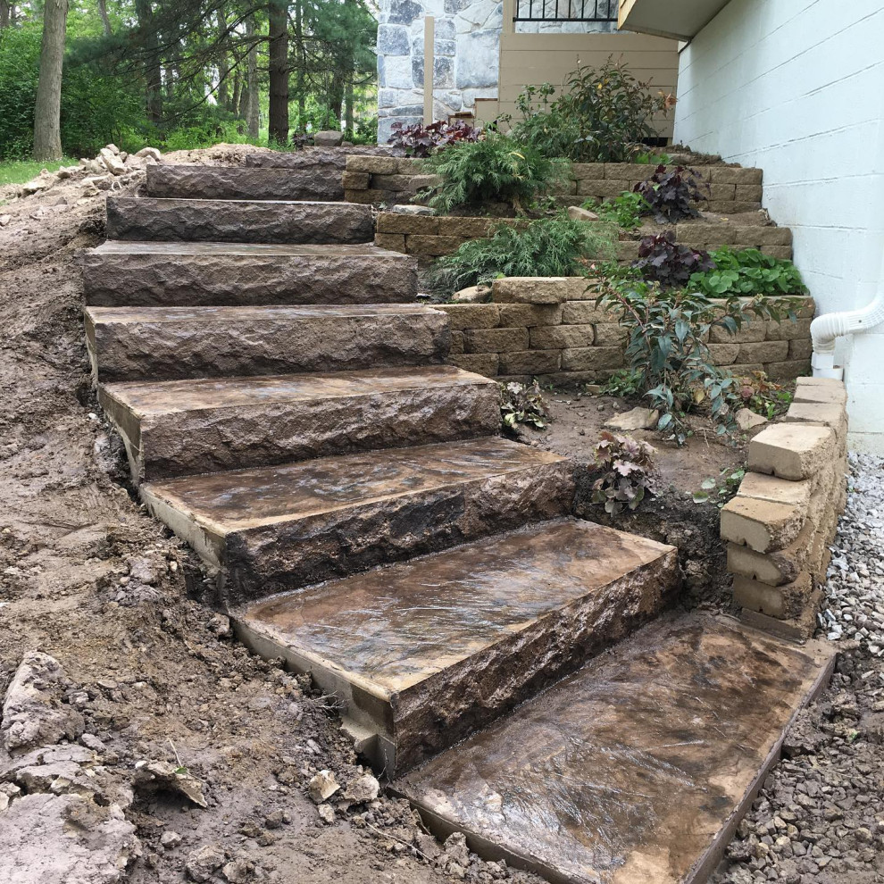 Custom Concrete Stamped Stairway