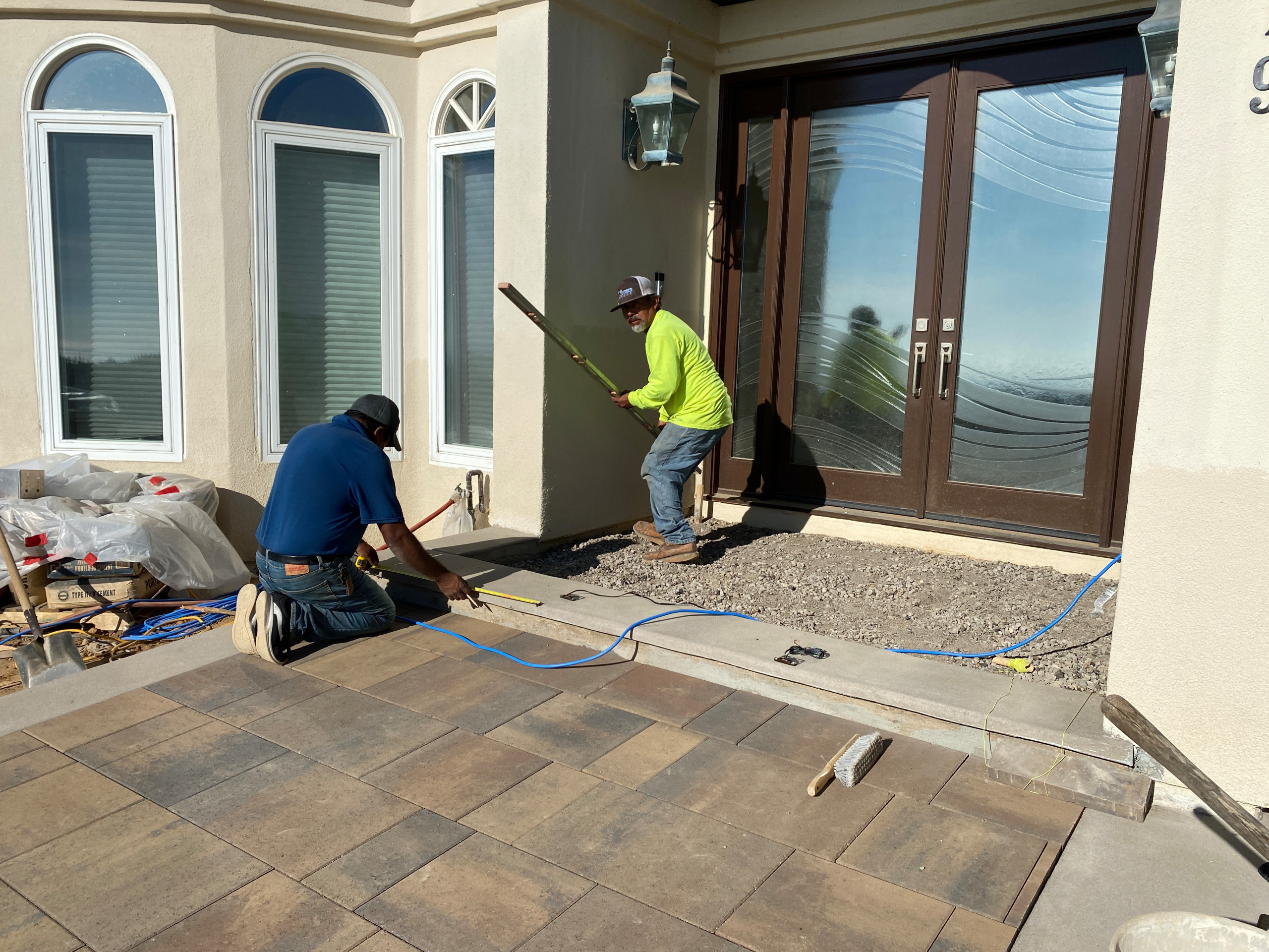 Installing Front Porch Pavers in Del Mar