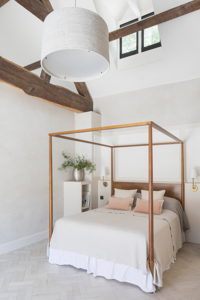 Design ideas for a country bedroom in Sussex.