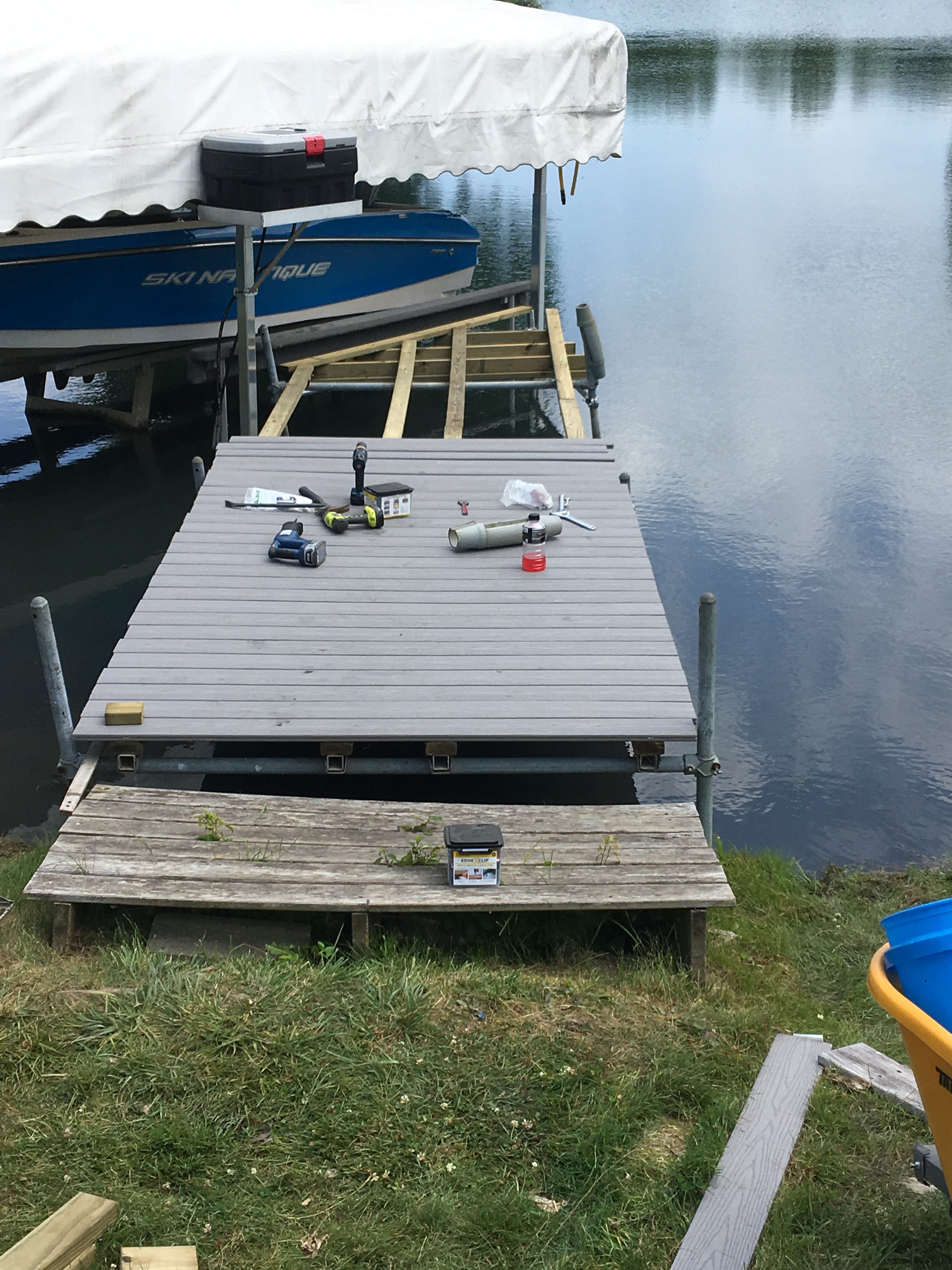 New Fiberon Dock strip and replace and add triangle section