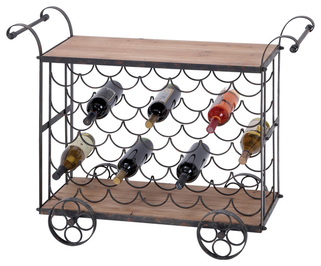 Veera Rolling Wine Rack, 35-Bottle Display