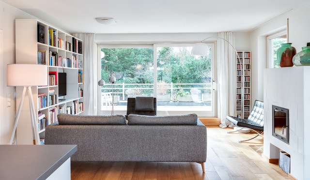 Offener Wohnraum in skandinavischem Stil - Skandinavisch - Wohnzimmer