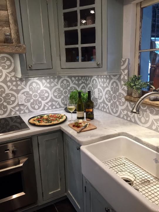 Example of a mountain style kitchen design in Miami